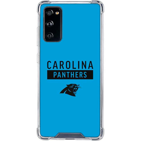 NFL Carolina Panthers Blue Performance Series Galaxy S20 FE Clear Case